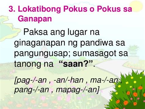 5 halimbawa pokus sa ganapan .